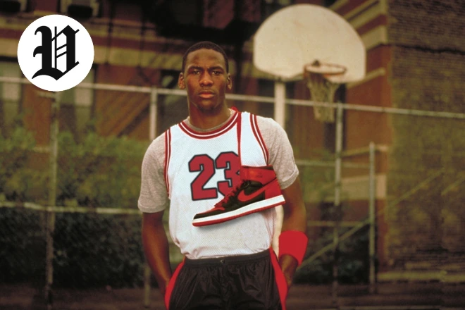 Young Michael Jordan wearing Chicago Bulls jersey with Air Jordans – Michael Jordan Net Worth origin