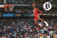 Michael Jordan dunking in NBA game – Michael Jordan Net Worth career highlights