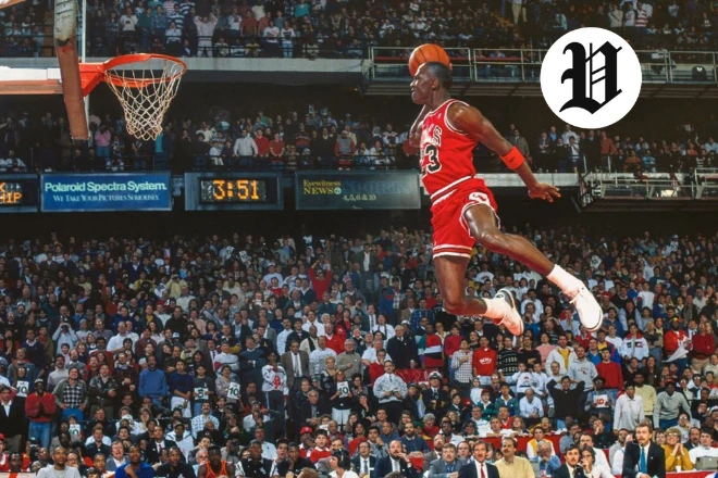 Michael Jordan dunking in NBA game – Michael Jordan Net Worth career highlights