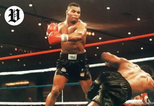 Mike Tyson Biography – Young Mike Tyson knocks out opponent in the boxing ring