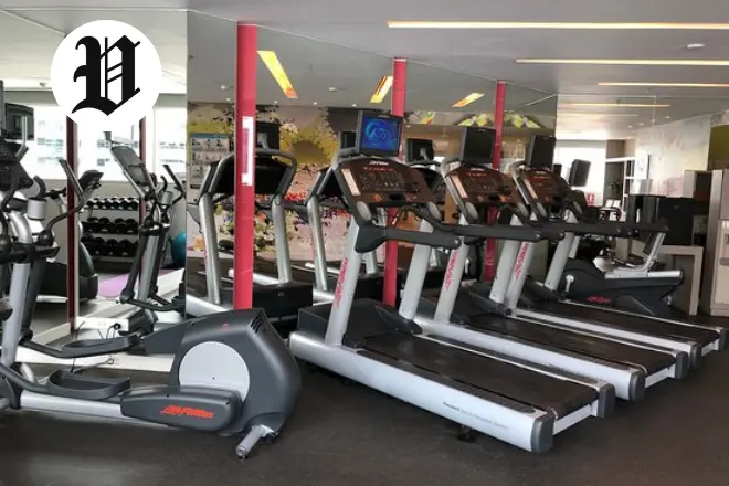 Pavilion Georgetown fitness center with treadmills and cardio equipment