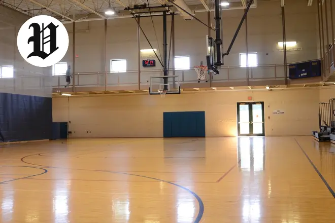 Pavilion Georgetown indoor basketball court with polished wooden flooring