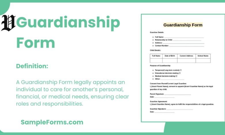 Printable Legal Guardianship Forms