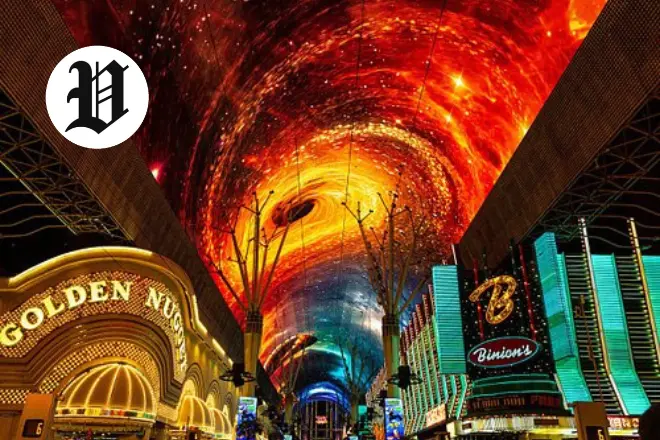 Fremont Street Experience light show, one of the top tourist places in Las Vegas.