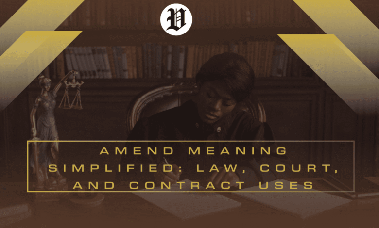 Amend Meaning