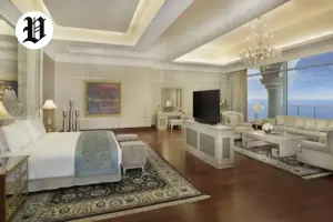 Luxury suite at the Biggest Hotel in Las Vegas with elegant décor and modern amenities.