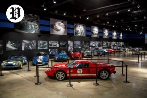 Classic and movie cars on display at the Hollywood Car Museum in Las Vegas