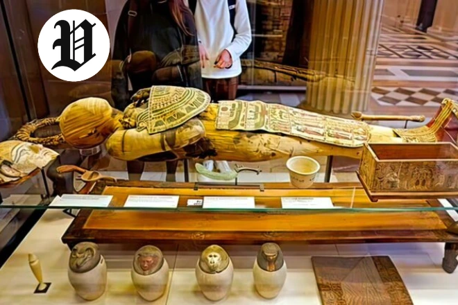Museums in Las Vegas Nevada – Egyptian mummy on display with artifacts