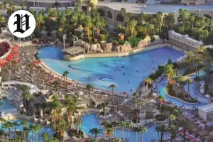 Mandalay Bay Beach wave pool at a water parks in Las Vegas.
