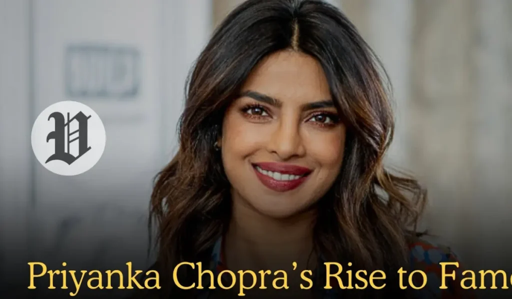 Priyanka Chopra smiling in a close-up portrait for her rise to fame feature